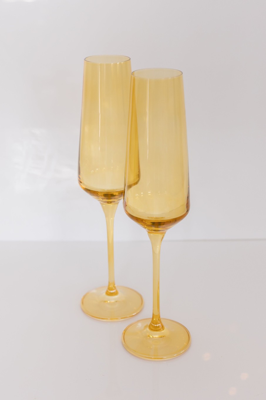 Glassware Estelle Colored Glass | Estelle Colored Champagne Flute - Set Of 2 {Yellow}