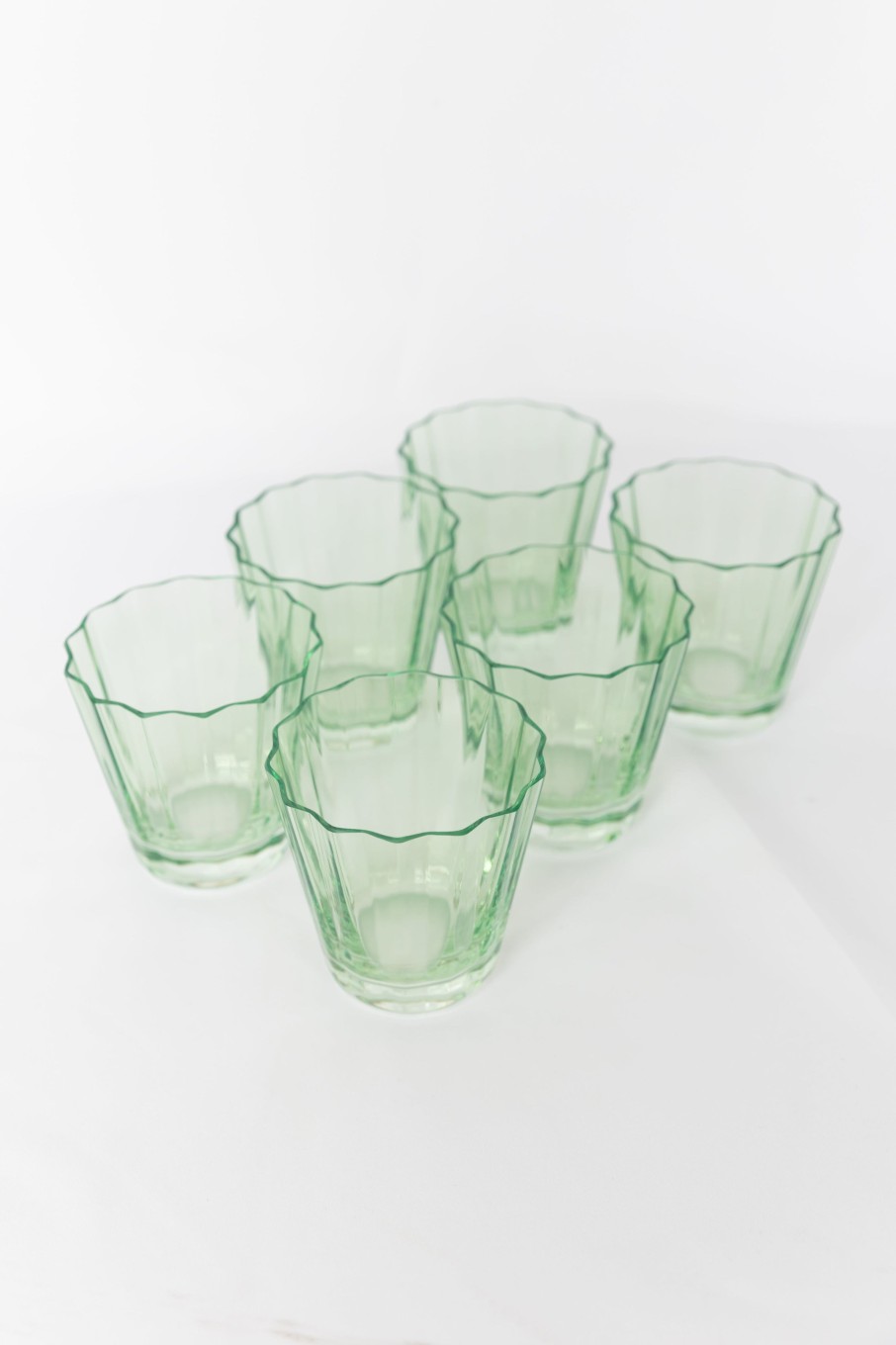 Glassware Estelle Colored Glass | Estelle Colored Sunday Low Balls - Set Of 6 {Mint Green}