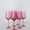 Glassware Estelle Colored Glass | Estelle Colored Wine Stemware - Set Of 6 {Rose}