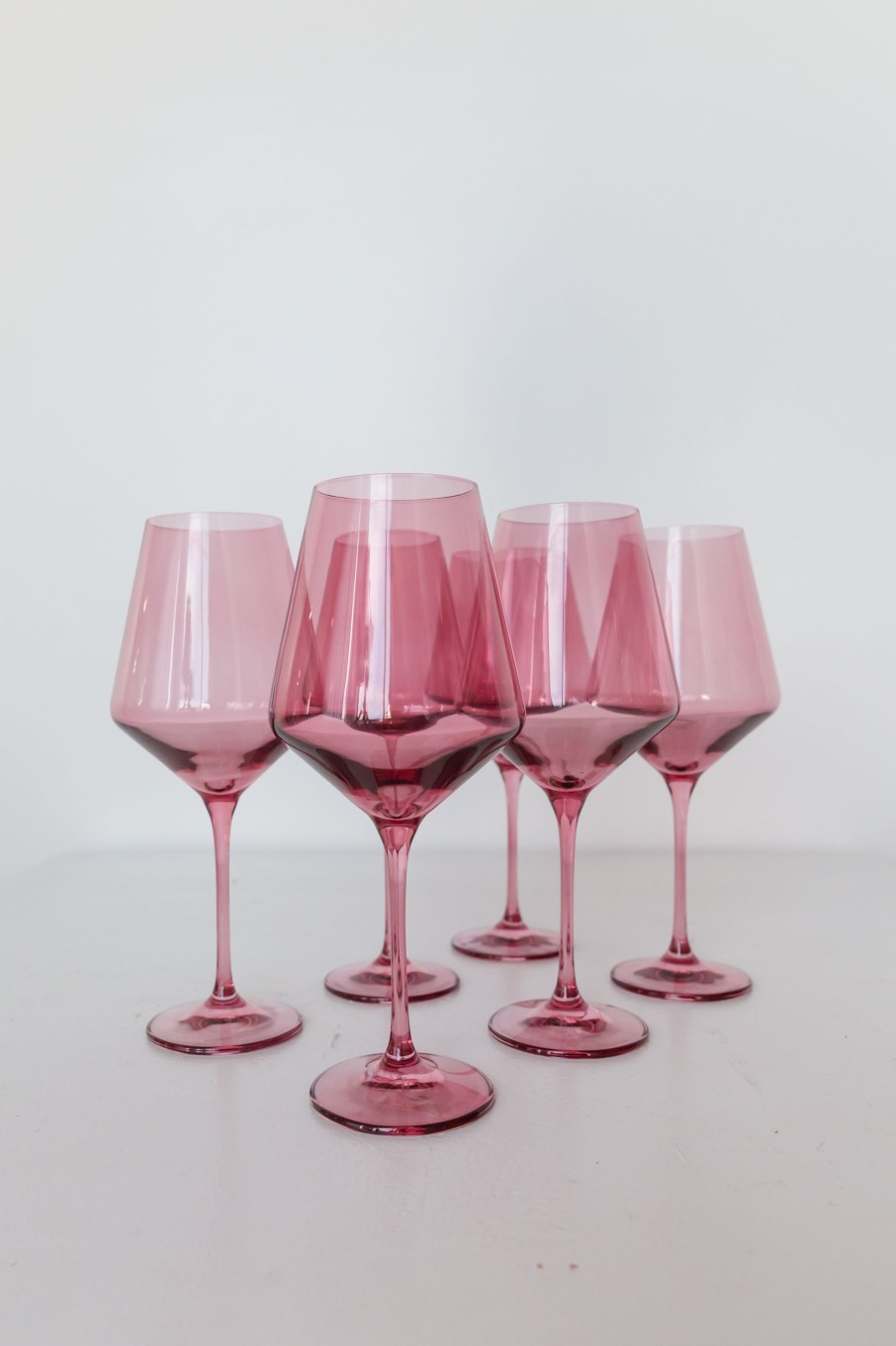 Glassware Estelle Colored Glass | Estelle Colored Wine Stemware - Set Of 6 {Rose}