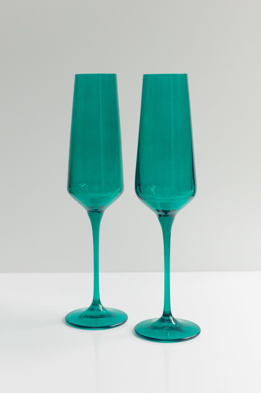 Glassware Estelle Colored Glass | Estelle Colored Champagne Flute - Set Of 2 {Emerald Green}