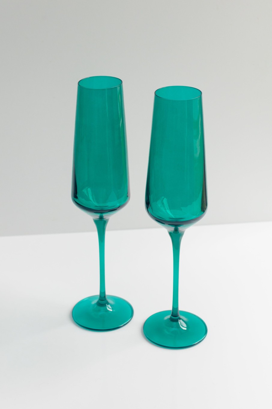 Glassware Estelle Colored Glass | Estelle Colored Champagne Flute - Set Of 2 {Emerald Green}