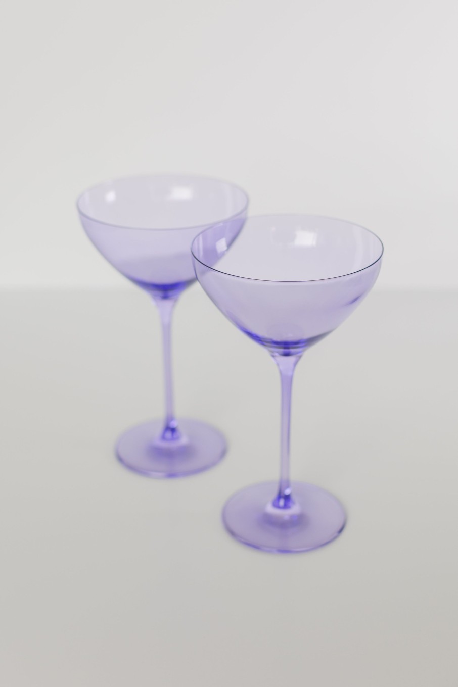 Glassware Estelle Colored Glass | Estelle Colored Martini Glass - Set Of 2 {Lavender}