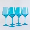 Glassware Estelle Colored Glass | Estelle Colored Wine Stemware - Set Of 6 {Ocean Blue}