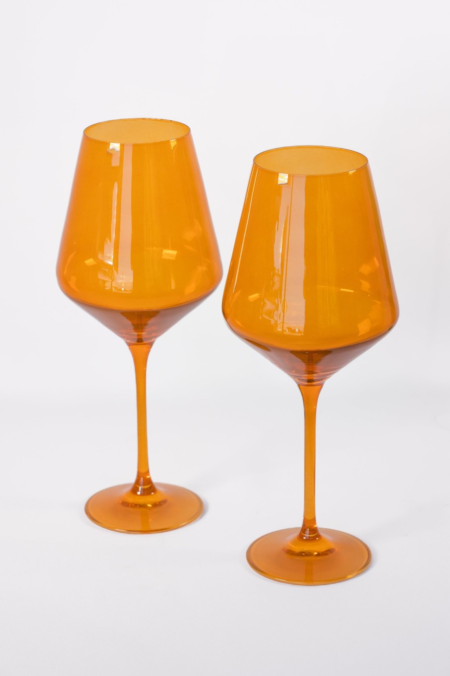 Glassware Estelle Colored Glass | Estelle Colored Wine Stemware - Set Of 2 {Butterscotch}