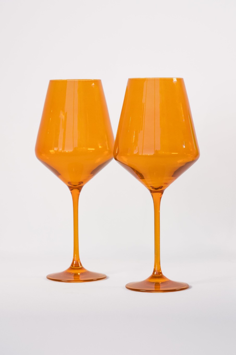 Glassware Estelle Colored Glass | Estelle Colored Wine Stemware - Set Of 2 {Butterscotch}