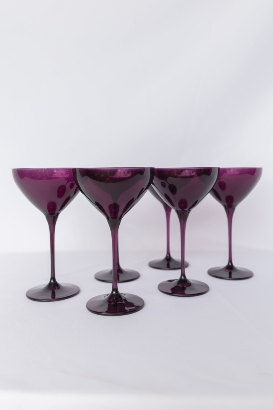 Glassware Estelle Colored Glass | Estelle Colored Martini Glass - Set Of 6 {Amethyst}