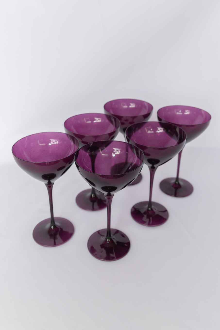 Glassware Estelle Colored Glass | Estelle Colored Martini Glass - Set Of 6 {Amethyst}