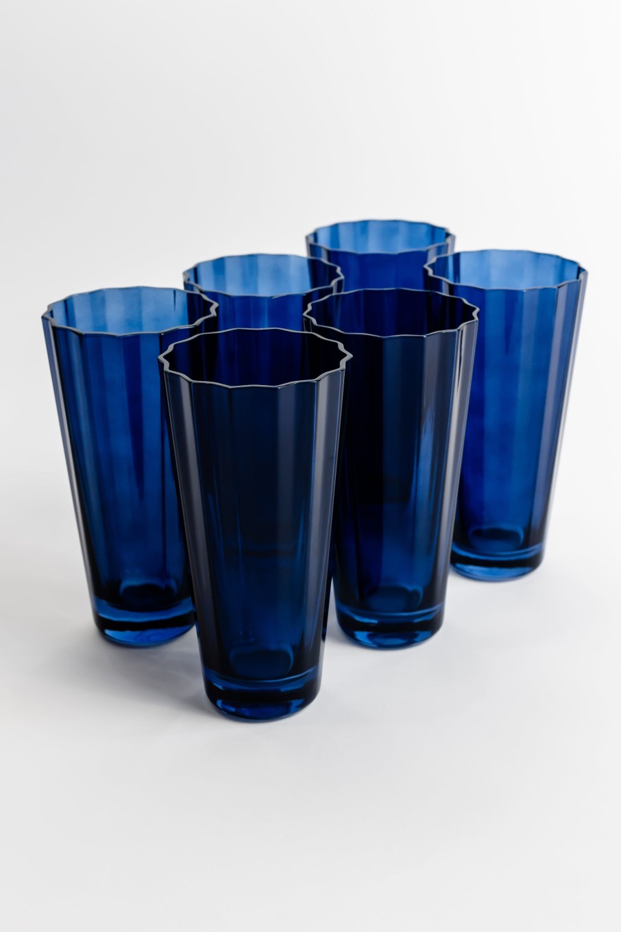 Limited Edition Holiday Estelle Colored Glass | Estelle Colored Sunday High Balls - Set Of 6 {Midnight Blue}