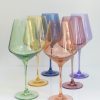 Glassware Estelle Colored Glass | Estelle Colored Wine Stemware - Set Of 6 {Pastel Mixed Set}