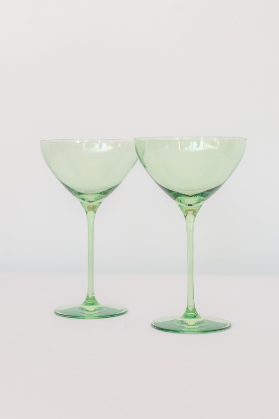 Glassware Estelle Colored Glass | Estelle Colored Martini Glass - Set Of 2 {Mint Green}