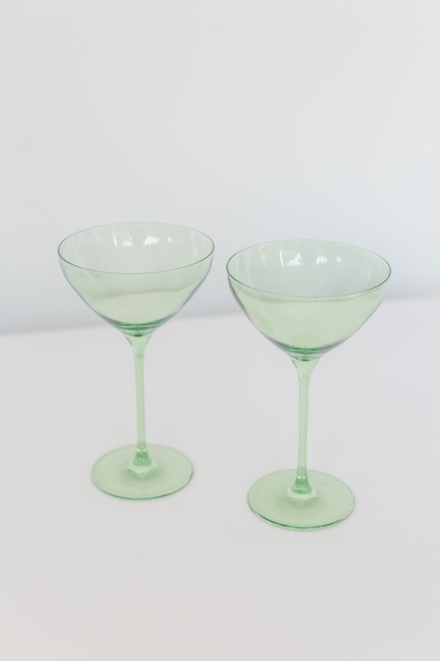 Glassware Estelle Colored Glass | Estelle Colored Martini Glass - Set Of 2 {Mint Green}