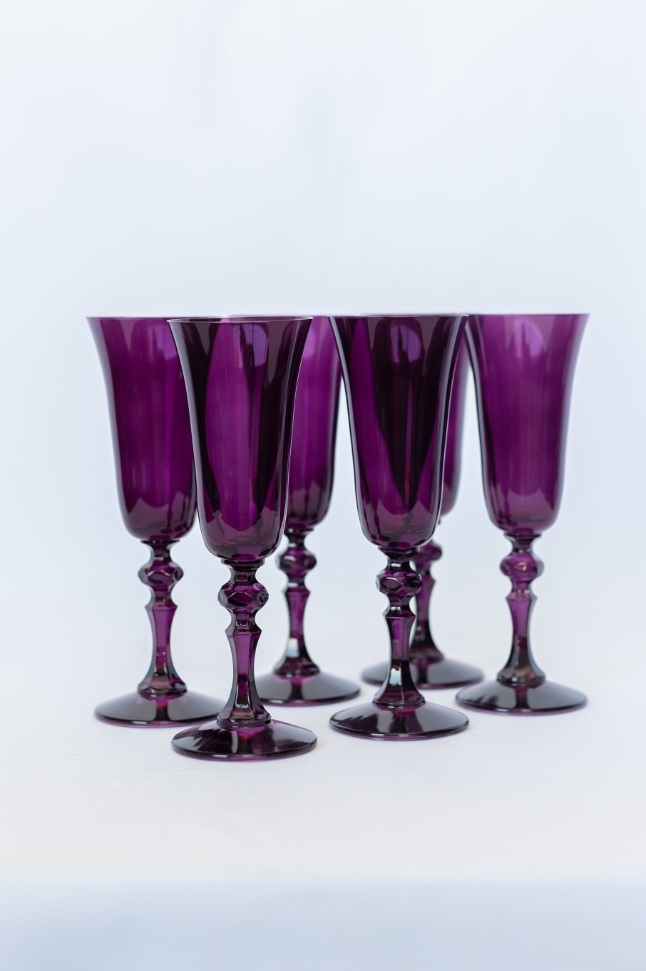 Glassware Estelle Colored Glass | Estelle Colored Regal Flute - Set Of 6 {Amethyst}