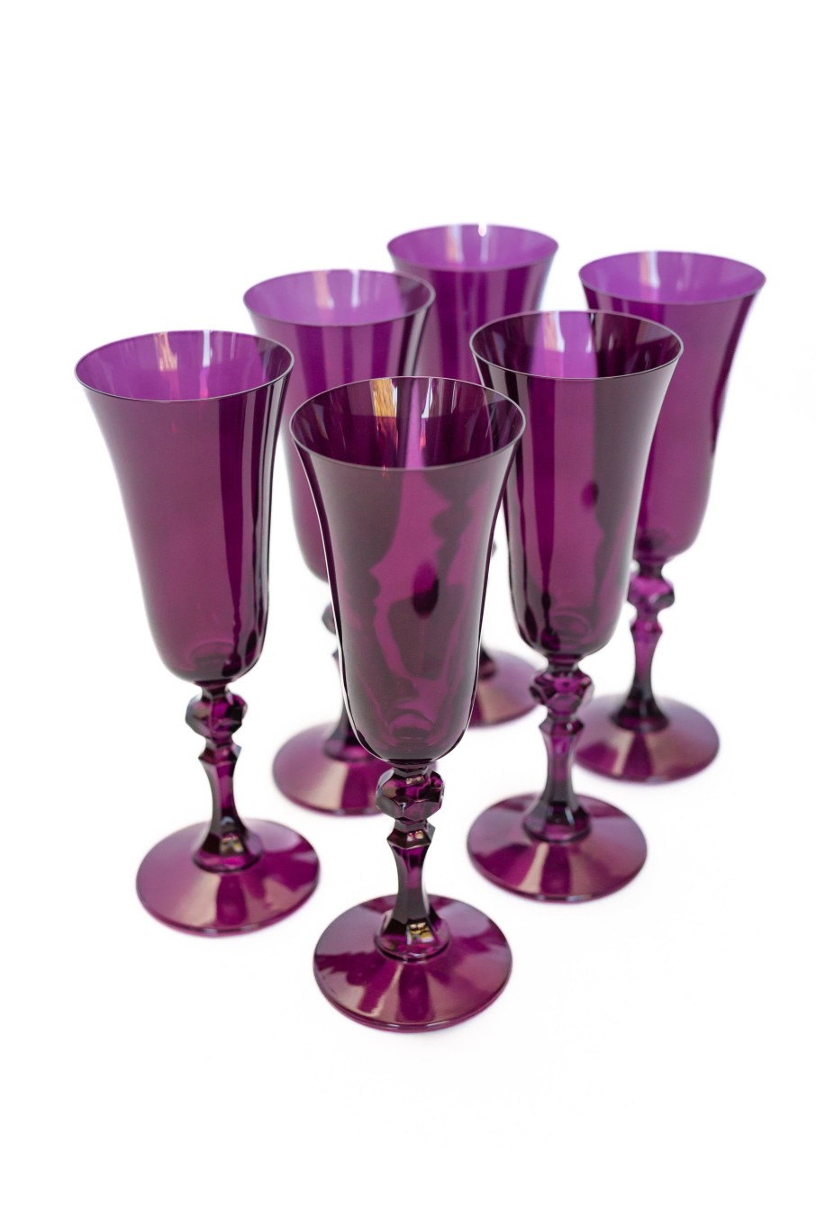 Glassware Estelle Colored Glass | Estelle Colored Regal Flute - Set Of 6 {Amethyst}