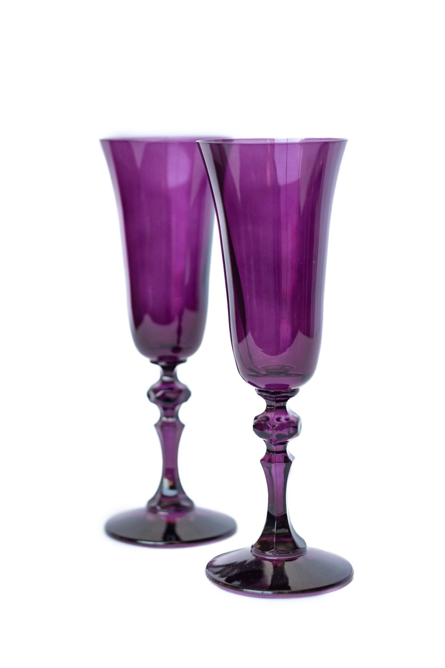 Glassware Estelle Colored Glass | Estelle Colored Regal Flute - Set Of 2 {Amethyst}