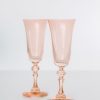 Glassware Estelle Colored Glass | Estelle Colored Regal Flute - Set Of 2 {Blush Pink}