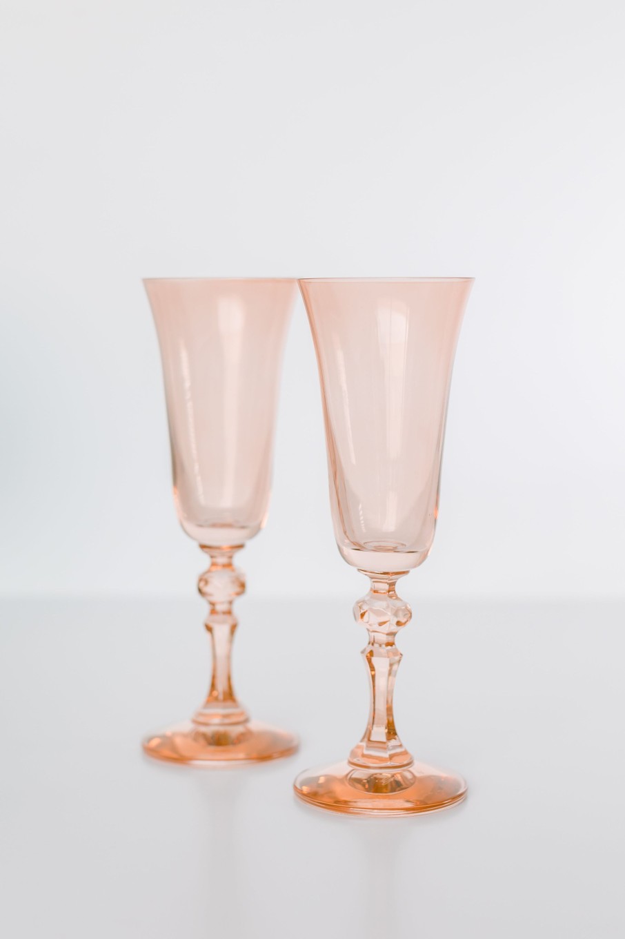 Glassware Estelle Colored Glass | Estelle Colored Regal Flute - Set Of 2 {Blush Pink}