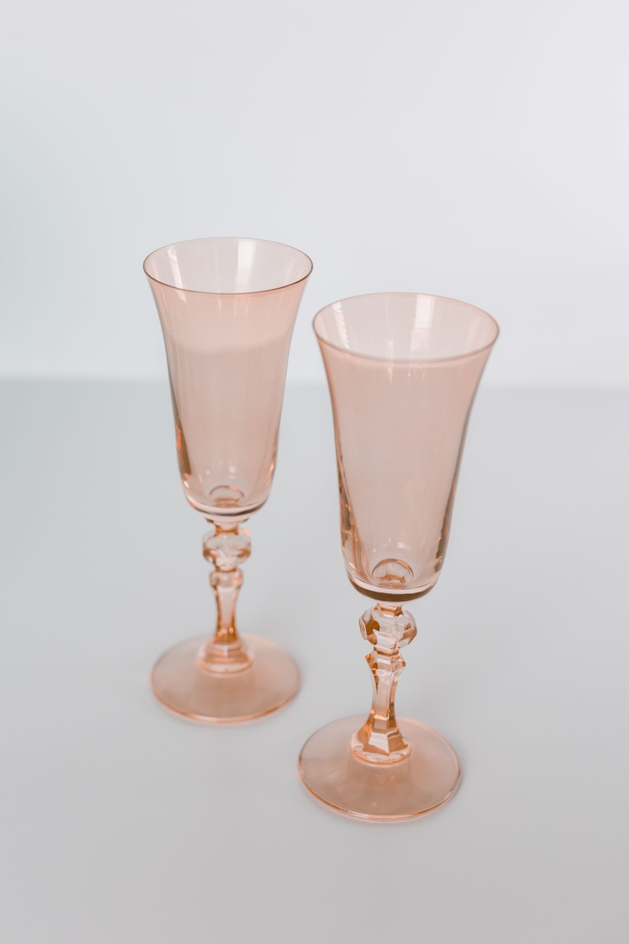 Glassware Estelle Colored Glass | Estelle Colored Regal Flute - Set Of 2 {Blush Pink}