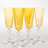 Limited Edition Holiday Estelle Colored Glass | Estelle Colored Regal Flute With Clear Stem - Set Of 6 {Yellow}