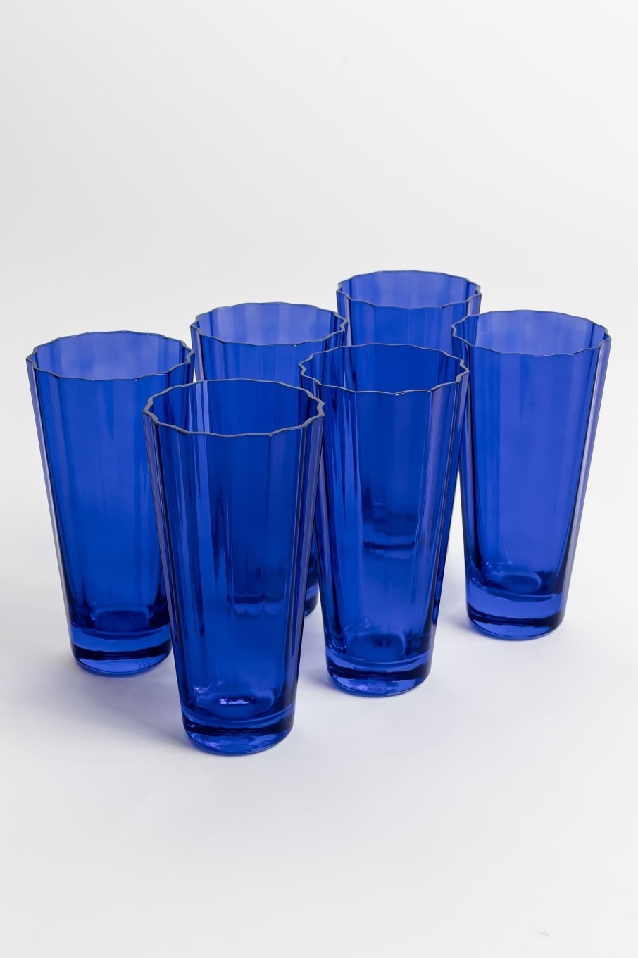 Limited Edition Holiday Estelle Colored Glass | Estelle Colored Sunday High Balls - Set Of 6 {Royal Blue}