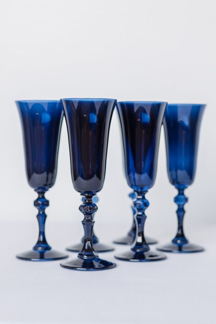 Glassware Estelle Colored Glass | Estelle Colored Regal Flute - Set Of 6 {Midnight Blue}