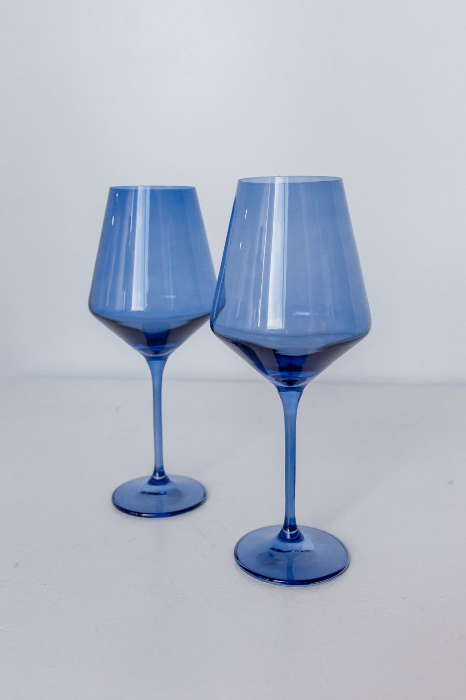 Glassware Estelle Colored Glass | Estelle Colored Wine Stemware - Set Of 2 {Cobalt Blue}