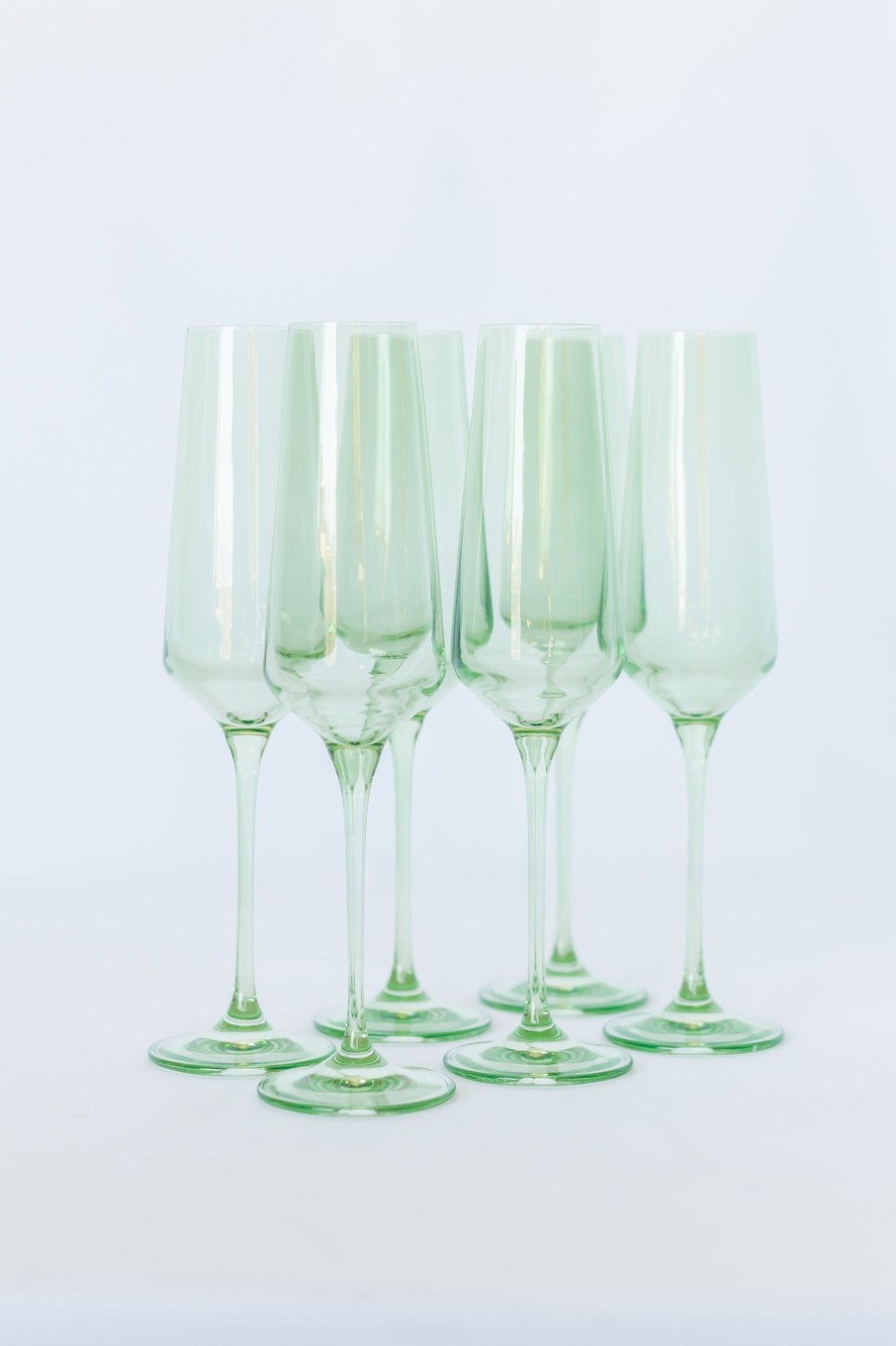 Glassware Estelle Colored Glass | Estelle Colored Champagne Flute - Set Of 6 {Mint Green}