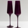 Glassware Estelle Colored Glass | Estelle Colored Champagne Flute - Set Of 2 {Amethyst}