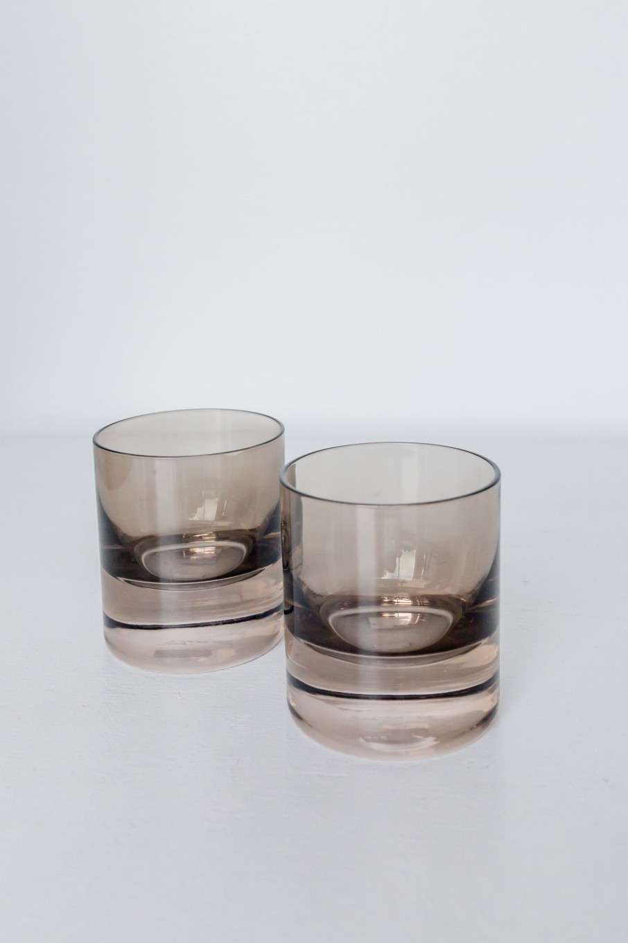 Glassware Estelle Colored Glass | Estelle Colored Rocks Glass - Set Of 2 {Gray Smoke}