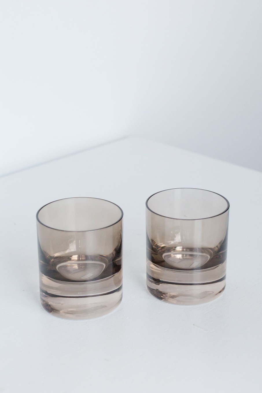 Glassware Estelle Colored Glass | Estelle Colored Rocks Glass - Set Of 2 {Gray Smoke}