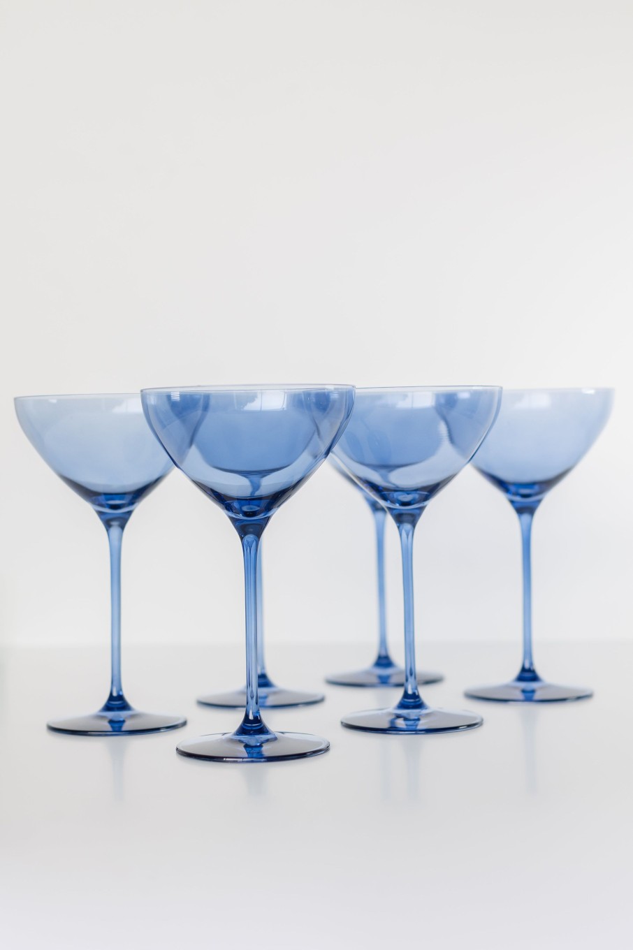 Glassware Estelle Colored Glass | Estelle Colored Martini Glass - Set Of 6 {Cobalt Blue}