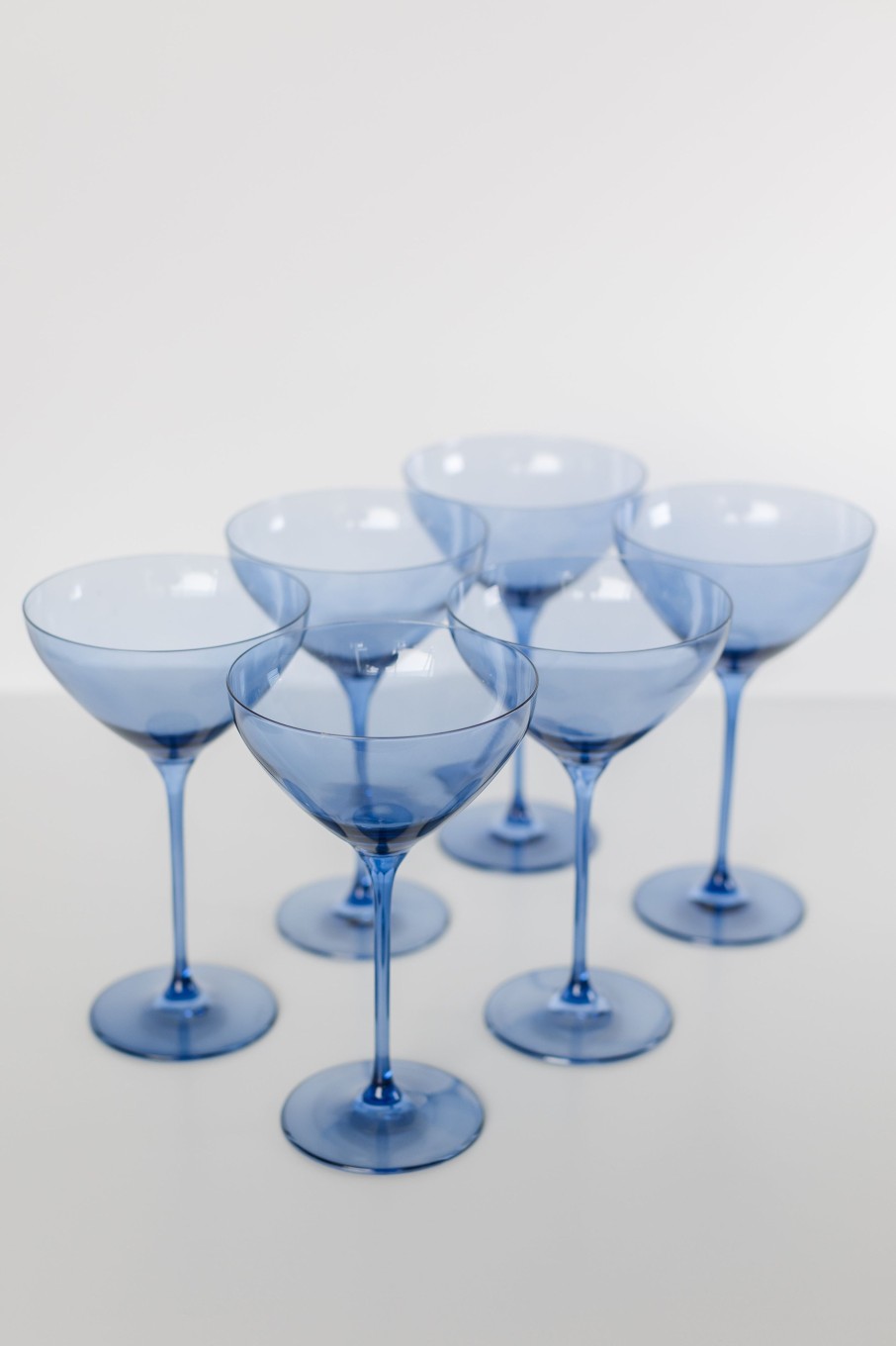 Glassware Estelle Colored Glass | Estelle Colored Martini Glass - Set Of 6 {Cobalt Blue}