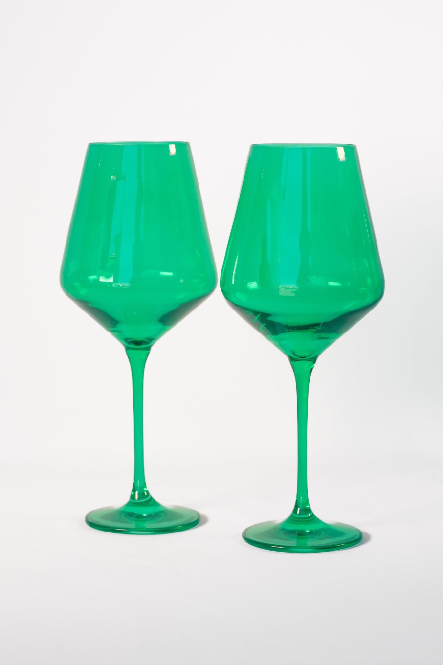 Glassware Estelle Colored Glass | Estelle Colored Wine Stemware - Set Of 2 {Kelly Green}