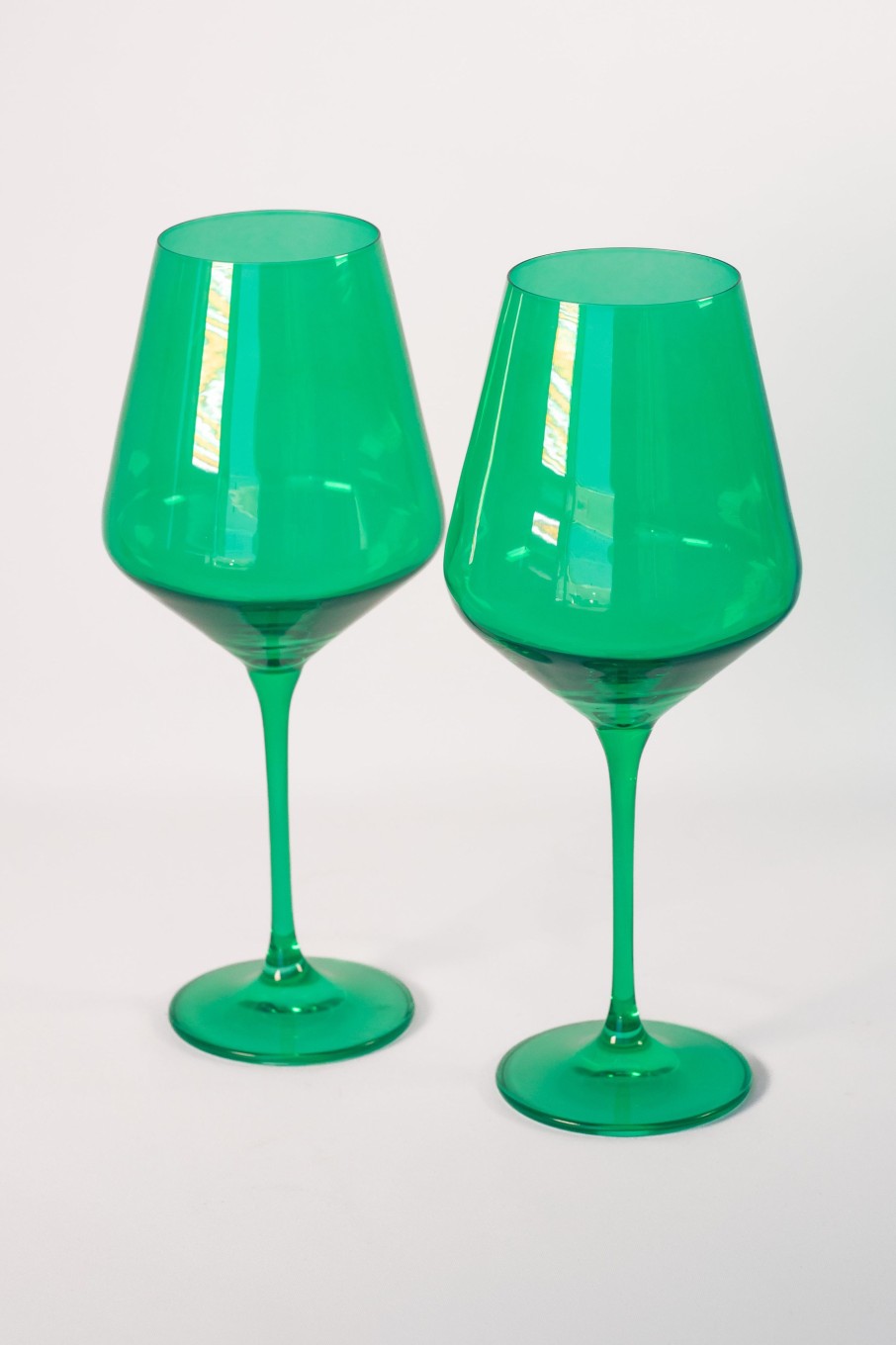 Glassware Estelle Colored Glass | Estelle Colored Wine Stemware - Set Of 2 {Kelly Green}