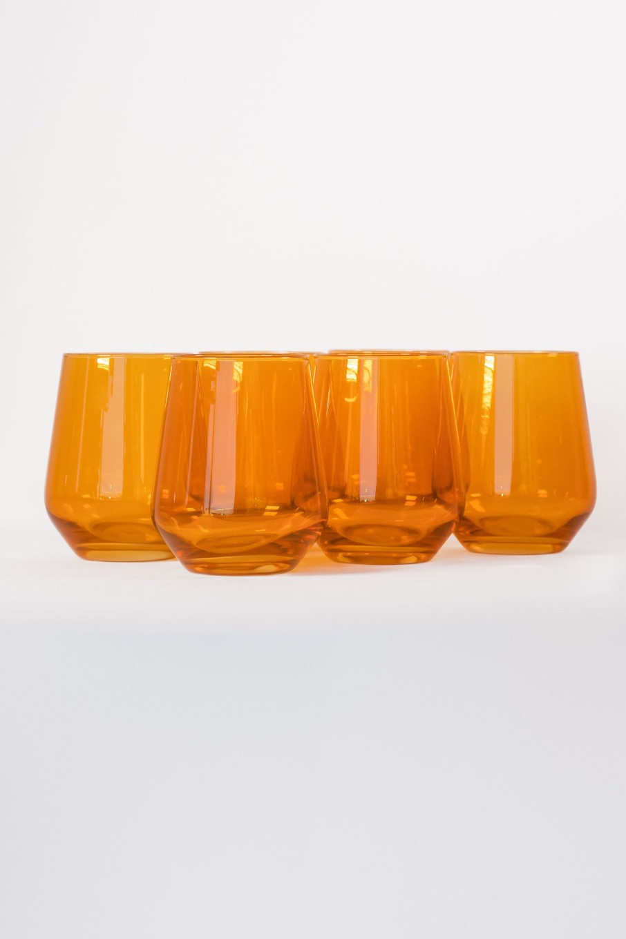 Glassware Estelle Colored Glass | Estelle Colored Wine Stemless - Set Of 6 {Butterscotch}