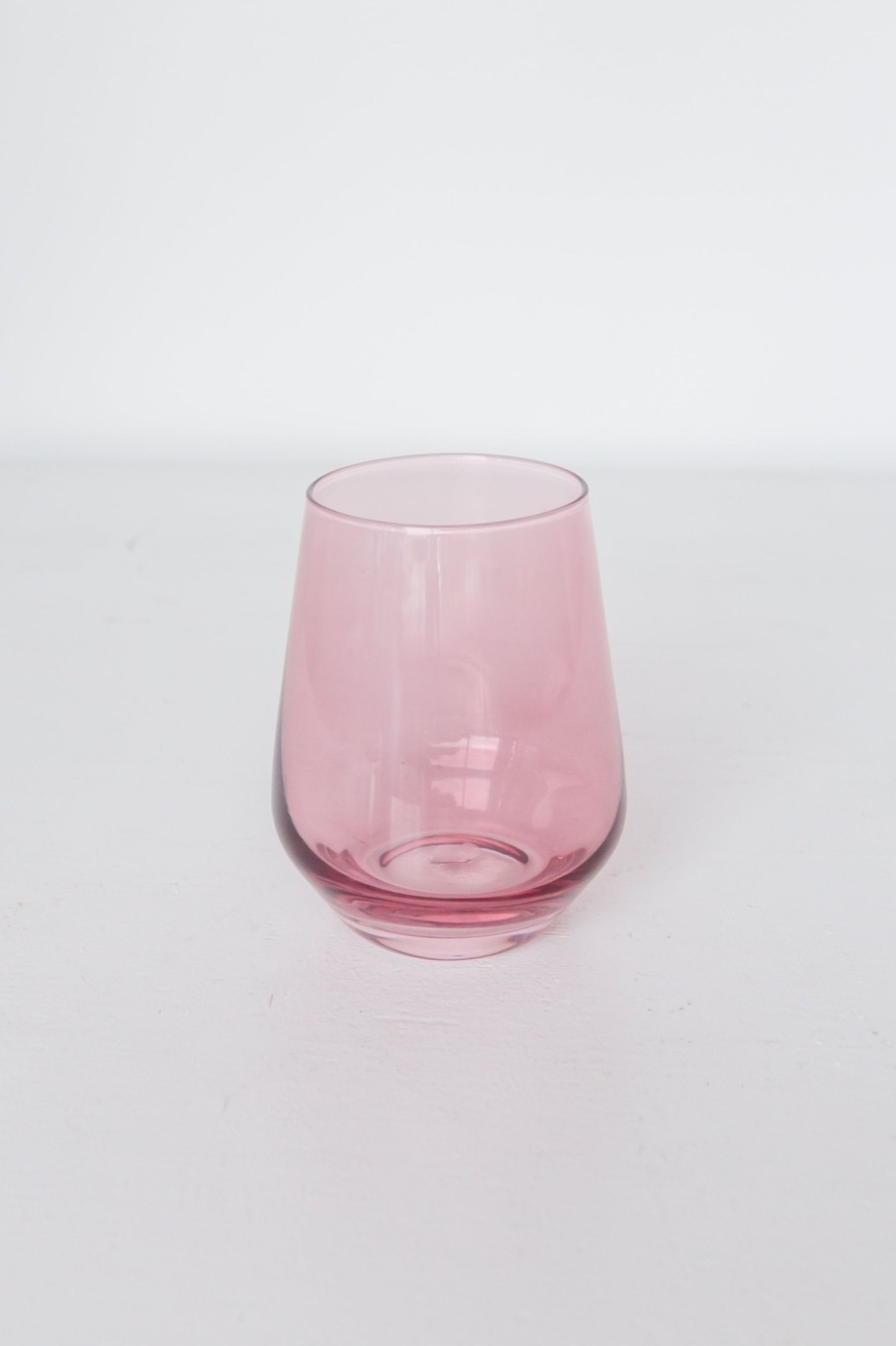 Glassware Estelle Colored Glass | Estelle Colored Wine Stemless - Set Of 2 {Rose}