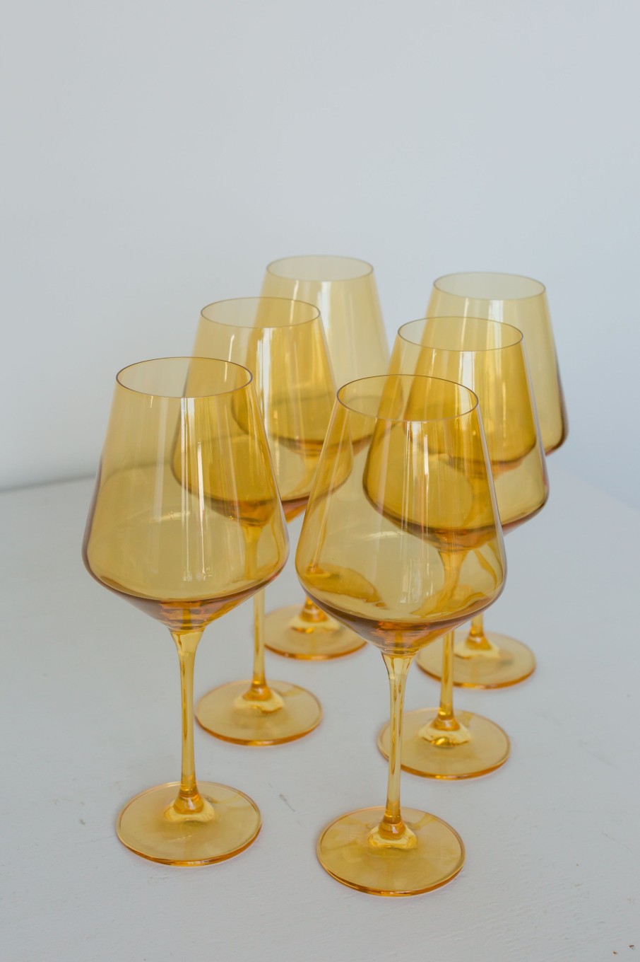 Glassware RH Signature Co. | Estelle Colored Wine Stemware - Set Of 6 {Yellow}