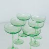 Glassware Estelle Colored Glass | Estelle Colored Champagne Coupe Stemware - Set Of 6 {Mint Green}