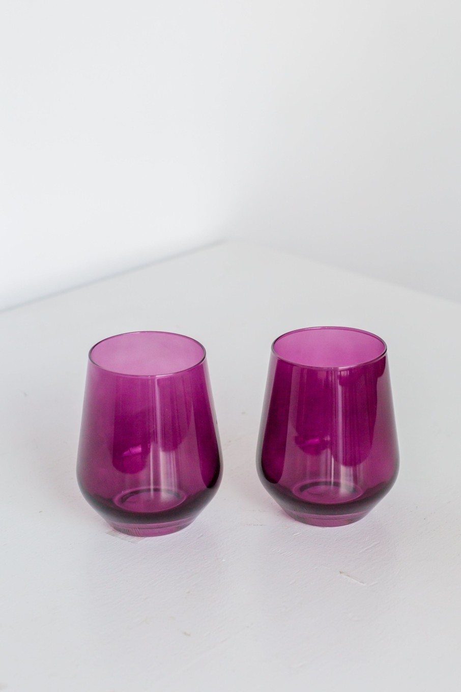 Glassware Estelle Colored Glass | Estelle Colored Wine Stemless - Set Of 6 {Amethyst}