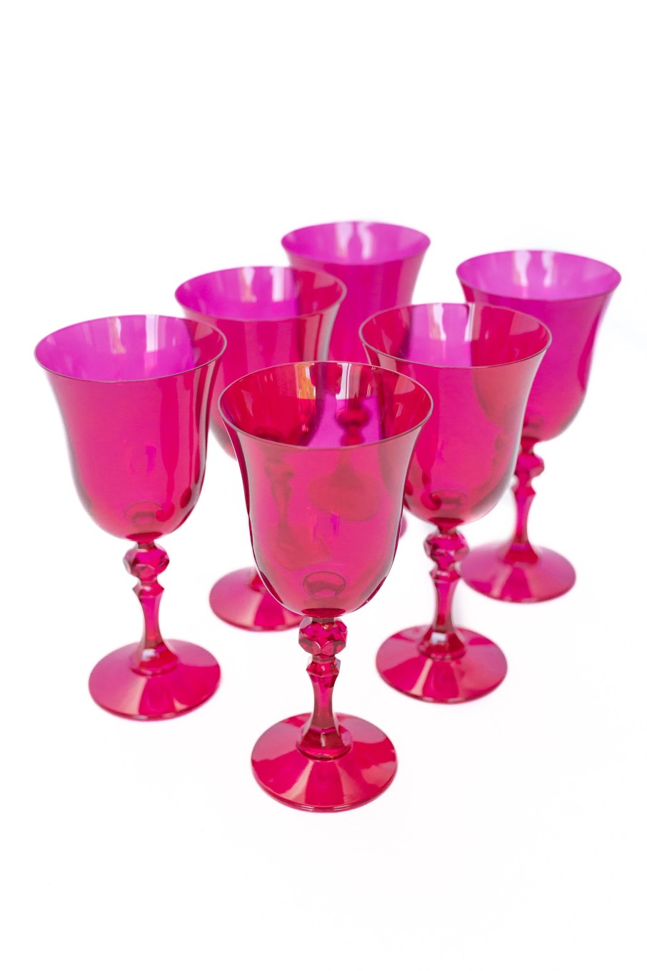 Glassware Estelle Colored Glass | Estelle Colored Regal Goblet - Set Of 6 {Viva Magenta (Our Fuchsia)}