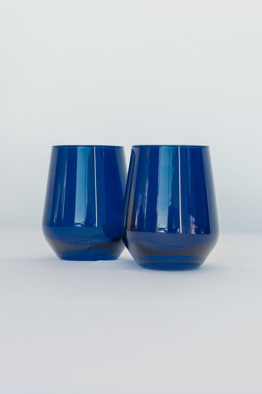 Glassware Estelle Colored Glass | Estelle Colored Wine Stemless - Set Of 2 {Midnight Blue}