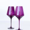 Glassware RH Signature Co. | Estelle Colored Wine Stemware - Set Of 2 {Amethyst}