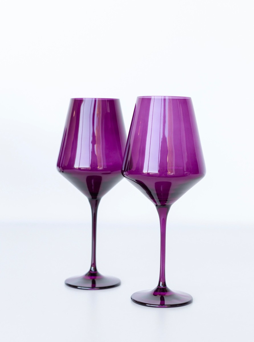 Glassware RH Signature Co. | Estelle Colored Wine Stemware - Set Of 2 {Amethyst}