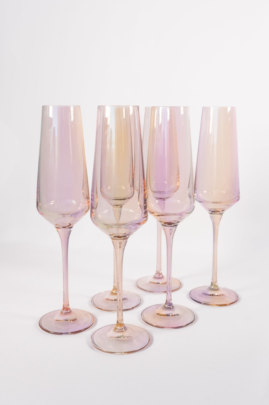 Glassware Estelle Colored Glass | Estelle Colored Champagne Flute - Set Of 6 {Iridescent}