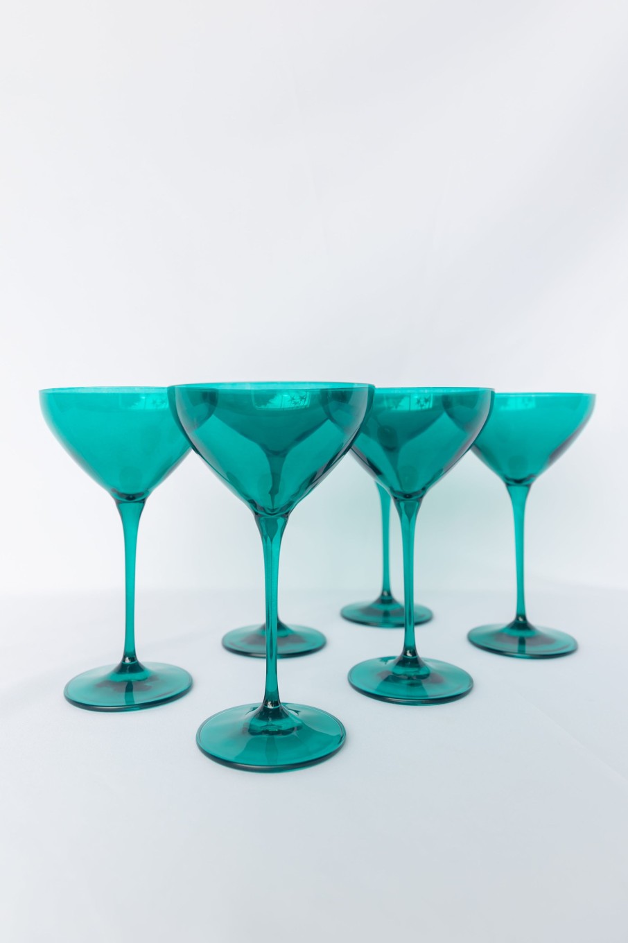 Glassware Estelle Colored Glass | Estelle Colored Martini Glass - Set Of 6 {Emerald Green}