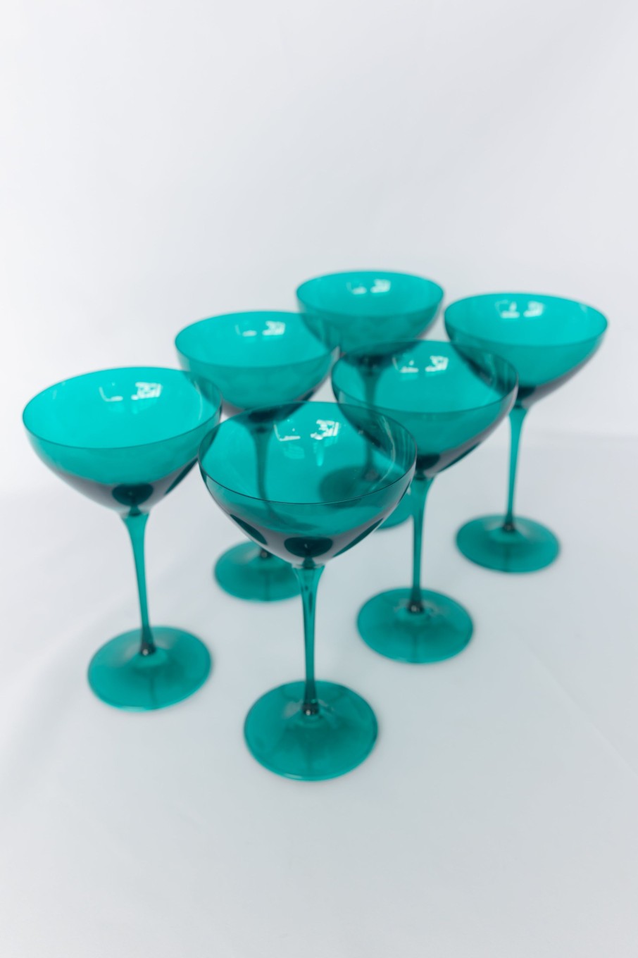 Glassware Estelle Colored Glass | Estelle Colored Martini Glass - Set Of 6 {Emerald Green}