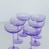 Glassware Estelle Colored Glass | Estelle Colored Champagne Coupe Stemware - Set Of 6 {Lavender}