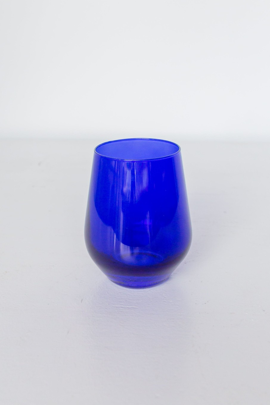 Glassware Estelle Colored Glass | Estelle Colored Wine Stemless - Set Of 2 {Royal Blue}