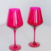 Glassware Estelle Colored Glass | Estelle Colored Wine Stemware - Set Of 2 {Viva Magenta (Our Fuchsia)}