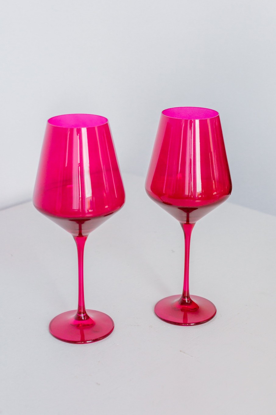 Glassware Estelle Colored Glass | Estelle Colored Wine Stemware - Set Of 2 {Viva Magenta (Our Fuchsia)}